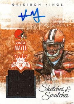 2015 Panini Gridiron Kings - Sketches and Swatches #SK-VM Vince Mayle Front