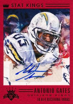 2015 Panini Gridiron Kings - Stat Kings Signatures Red Framed #12 Antonio Gates Front