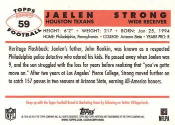 2015 Topps Heritage #59 Jaelen Strong Back