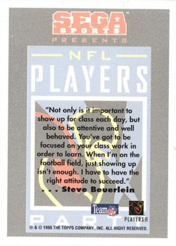 1996 Sega Sports NFL Players Party Super Bowl #NNO Steve Beuerlein Back