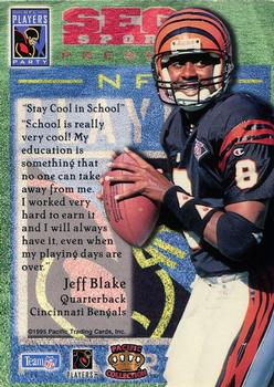 1996 Sega Sports NFL Players Party Super Bowl #NNO Jeff Blake Back