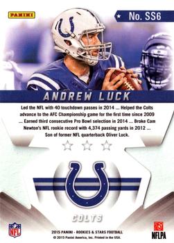 2015 Panini Rookies & Stars - Star Studded Die Cuts #SS6 Andrew Luck Back
