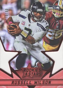 2015 Panini Rookies & Stars - Star Studded Die Cuts Red #SS2 Russell Wilson Front
