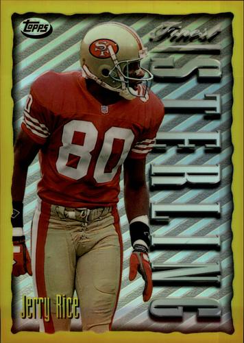 1996 Finest - Pro Bowl Jumbos Refractors #4 Jerry Rice Front