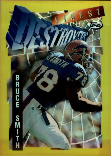 1996 Finest - Pro Bowl Jumbos Refractors #9 Bruce Smith Front