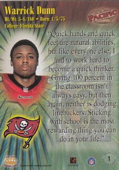 1998 989 Sports NFL Players Party (Stay Cool in School) #1 Warrick Dunn Back