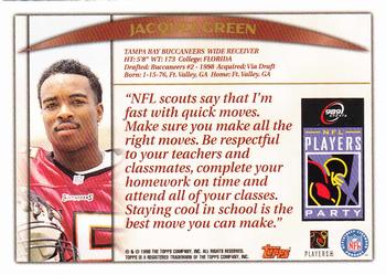 1998 989 Sports NFL Players Party (Stay Cool in School) #NNO Jacquez Green Back