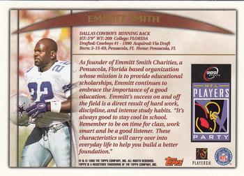 1998 989 Sports NFL Players Party (Stay Cool in School) #NNO Emmitt Smith Back