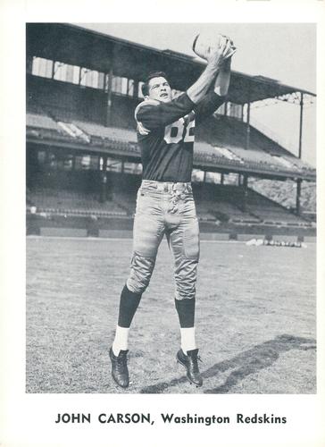 1959 Jay Publishing Washington Redskins #NNO John Carson Front