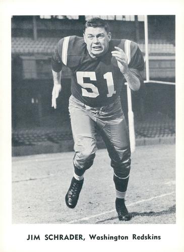 1959 Jay Publishing Washington Redskins #NNO Jim Schrader Front