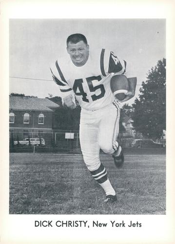 1963 Jay Publishing New York Jets #NNO Dick Christy Front