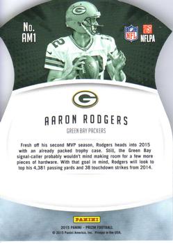 2015 Panini Prizm - Air Marshals #AM1 Aaron Rodgers Back