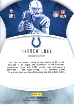 2015 Panini Prizm - Air Marshals #AM3 Andrew Luck Back