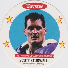 1989 Taystee Minnesota Vikings Discs #5 Scott Studwell Front