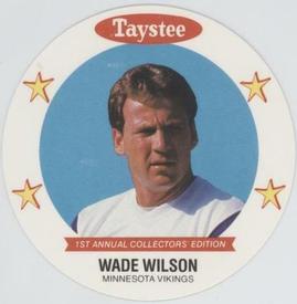 1989 Taystee Minnesota Vikings Discs #6 Wade Wilson Front