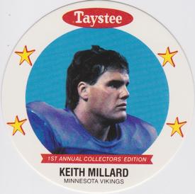 1989 Taystee Minnesota Vikings Discs #9 Keith Millard Front