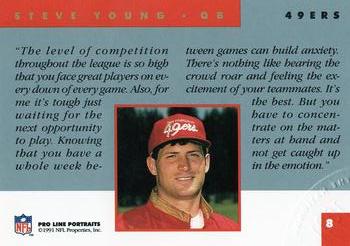 1991 Pro Line Portraits - National Convention #8 Steve Young Back