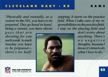 1991 Pro Line Portraits - National Convention #42 Cleveland Gary Back