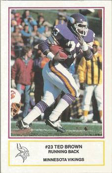 1984 Minnesota Vikings Police #15 Ted Brown Front