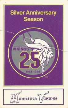1985 Minnesota Vikings Police #1 Checklist Card Front
