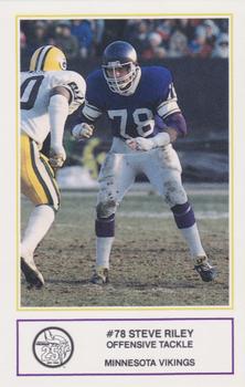 1985 Minnesota Vikings Police #11 Steve Riley Front