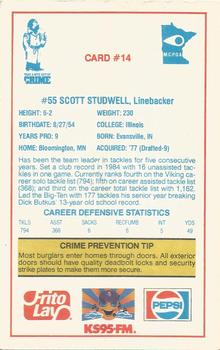 1985 Minnesota Vikings Police #14 Scott Studwell Back