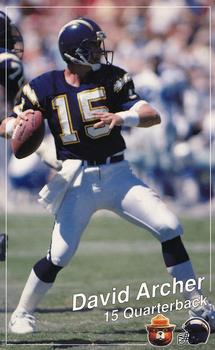 1990 San Diego Chargers Smokey #NNO David Archer Front