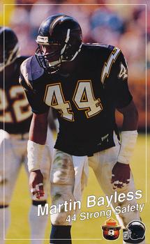1990 San Diego Chargers Smokey #NNO Martin Bayless Front
