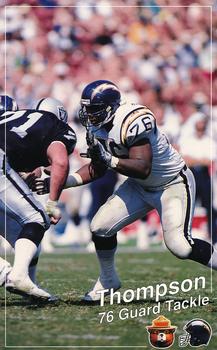 1990 San Diego Chargers Smokey #NNO Broderick Thompson Front