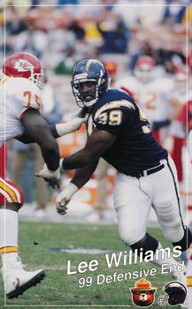 1990 San Diego Chargers Smokey #NNO Lee Williams Front