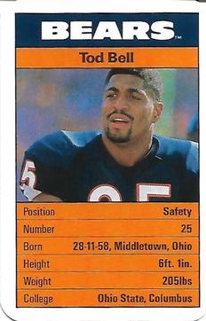 1987 Ace Fact Pack Chicago Bears #1 Todd Bell Front