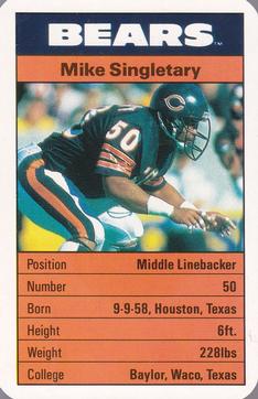 1987 Ace Fact Pack Chicago Bears #19 Mike Singletary Front