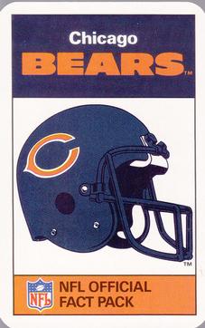 1987 Ace Fact Pack Chicago Bears #23 Bears Helmet Front