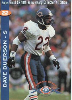 1995 Kemper Chicago Bears Super Bowl XX 10th Anniversary #NNO Dave Duerson Front