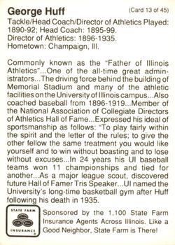 1990 Illinois Fighting Illini Centennial #13 George Huff Back