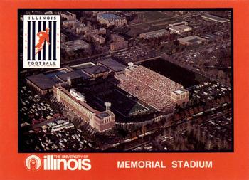 1990 State Farm Insurance Illinois Fighting Illini Centennial #31 Memorial Stadium Front