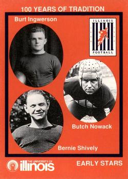 1990 State Farm Insurance Illinois Fighting Illini Centennial #35 Burt Ingwersen / Butch Nowack / Bernie Shively Front