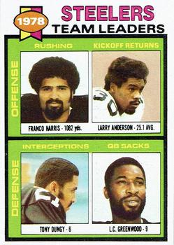 1979 Topps - Cream Colored Back #19 Franco Harris / Larry Anderson / Tony Dungy / L.C. Greenwood Front