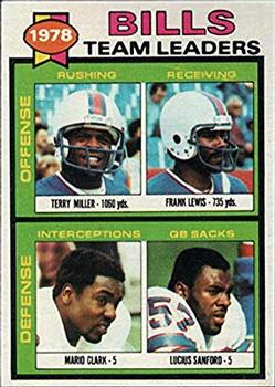 1979 Topps - Cream Colored Back #57 Terry Miller / Frank Lewis / Mario Clark / Lucius Sanford Front