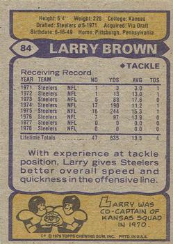 1979 Topps - Cream Colored Back #84 Larry Brown Back