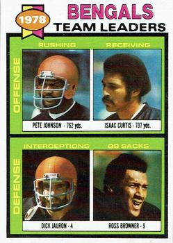 1979 Topps - Cream Colored Back #94 Pete Johnson / Isaac Curtis / Dick Jauron / Ross Browner Front