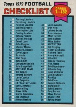 1979 Topps - Cream Colored Back #114 Checklist 1-132 Front