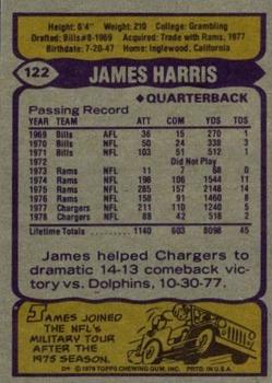 1979 Topps - Cream Colored Back #122 James Harris Back