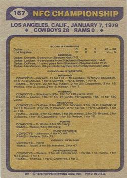 1979 Topps - Cream Colored Back #167 1978 NFC Championship Back
