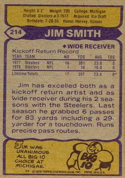 1979 Topps - Cream Colored Back #214 Jim Smith Back