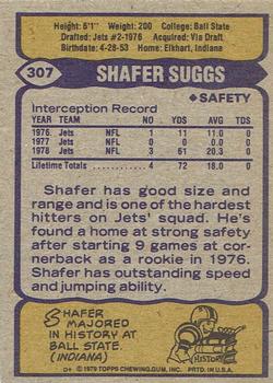 1979 Topps - Cream Colored Back #307 Shafer Suggs Back