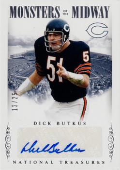 2014 Panini National Treasures - Monsters of the Midway Signatures #MMS-DB Dick Butkus Front