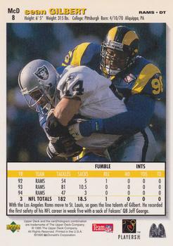 1995 Upper Deck McDonald's St. Louis Rams #MCD8 Sean Gilbert Back