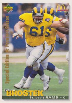 1995 Upper Deck McDonald's St. Louis Rams #MCD10 Bern Brostek Front