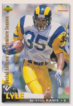 1995 Upper Deck McDonald's St. Louis Rams #MCD16 Keith Lyle Front